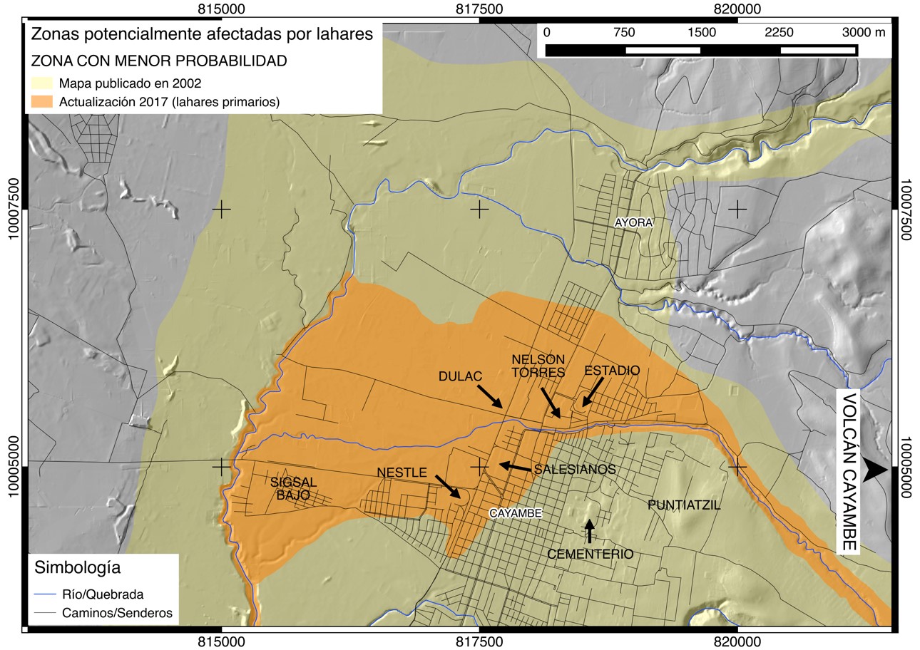 Entrega oficial de la actualización del mapa de amenaza por lahares Volcán Cayambe