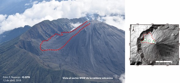 Trabajos del IGEPN en el volcán El Reventador