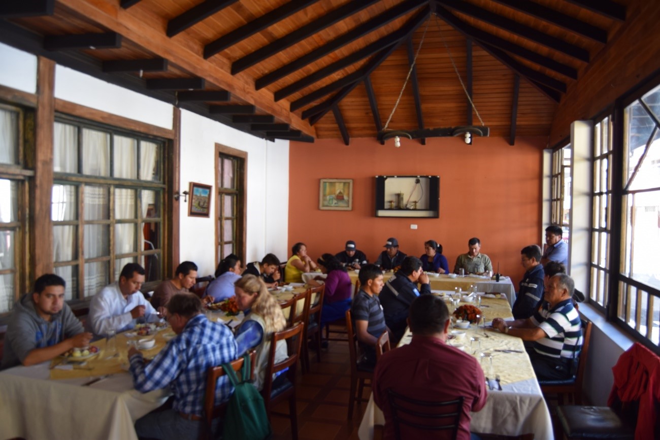 Reunión de vigías del volcán Tungurahua