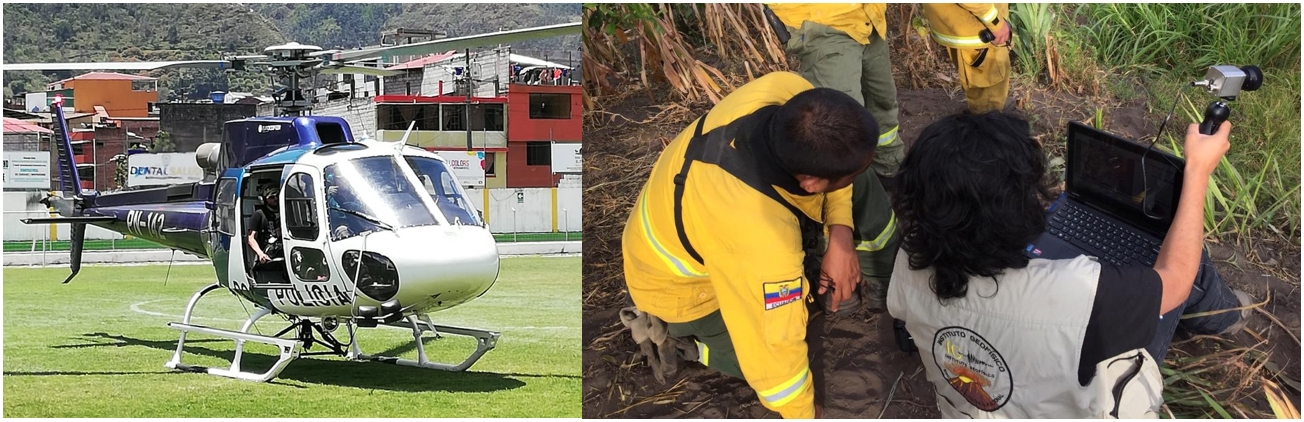 Incendio forestal en Baños de Agua Santa, 22 y 23 de octubre de 2018