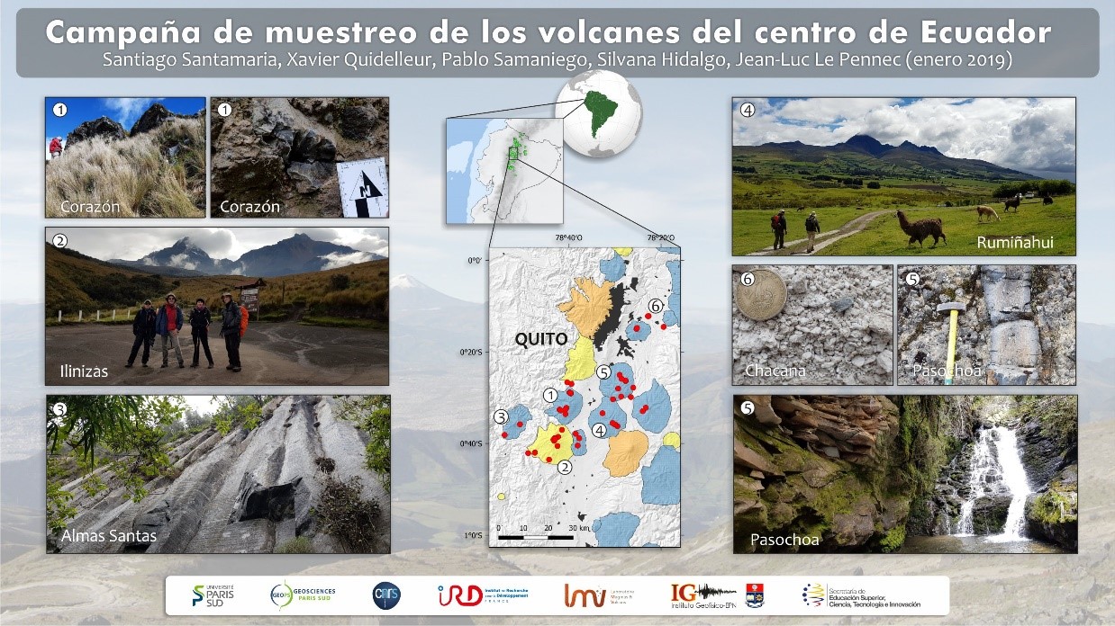 Misión de muestreo de los volcanes de la zona central del arco ecuatoriano