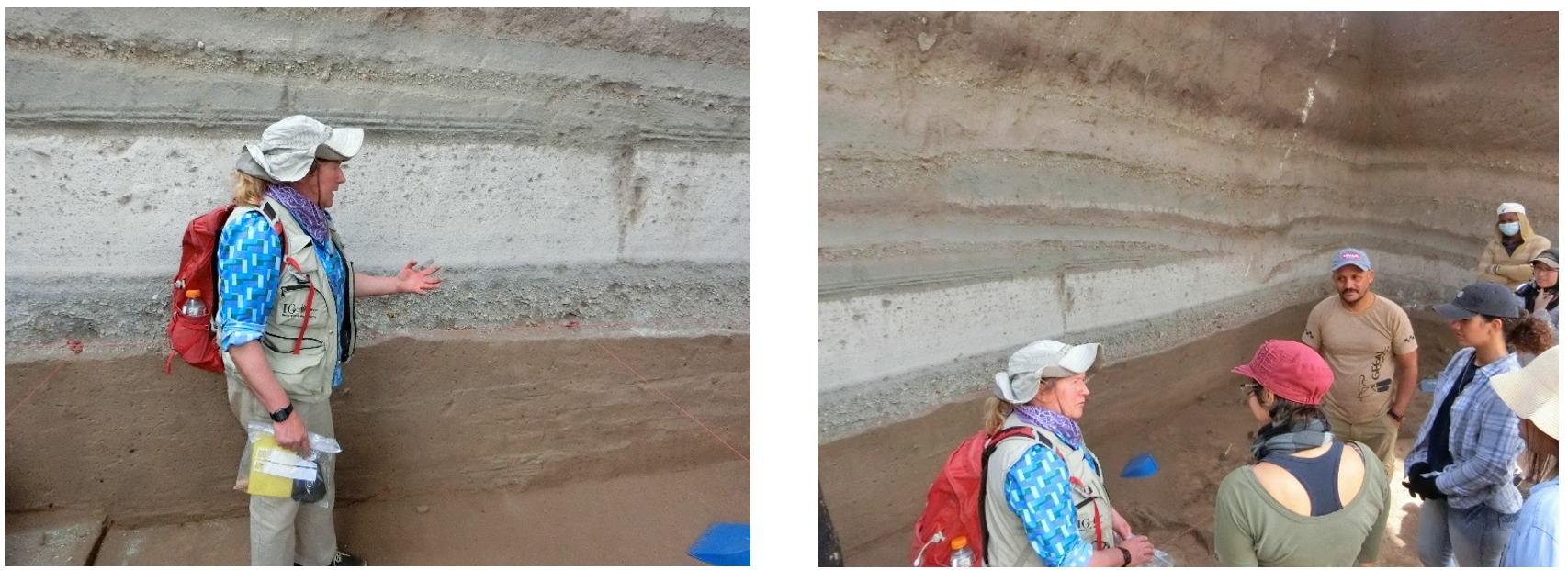 Vulcanólogos del IGEPN colaboraron en estudio de capas de cenizas en la Excavación Arqueológica Tagshima, zona alta de Pusuquí