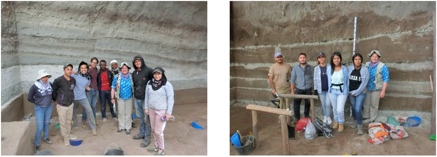 Vulcanólogos del IGEPN colaboraron en estudio de capas de cenizas en la Excavación Arqueológica Tagshima, zona alta de Pusuquí