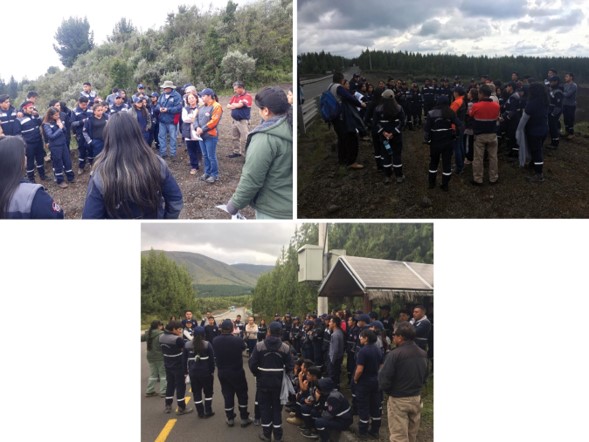 Visita al Cotopaxi de estudiantes de la Universidad Estatal de Bolívar como proceso de aprendizaje