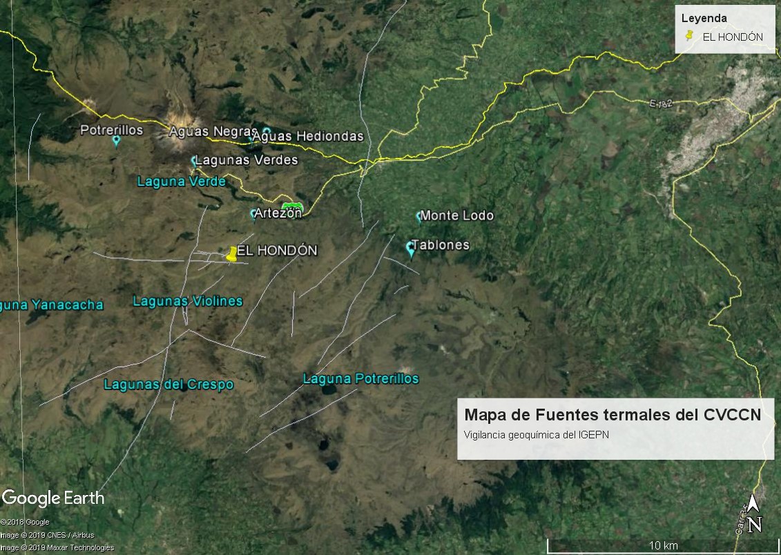 Informe de visita a las fuentes termales y campos fumarólicos asociados al Complejo Volcánico Chiles - Cerro Negro