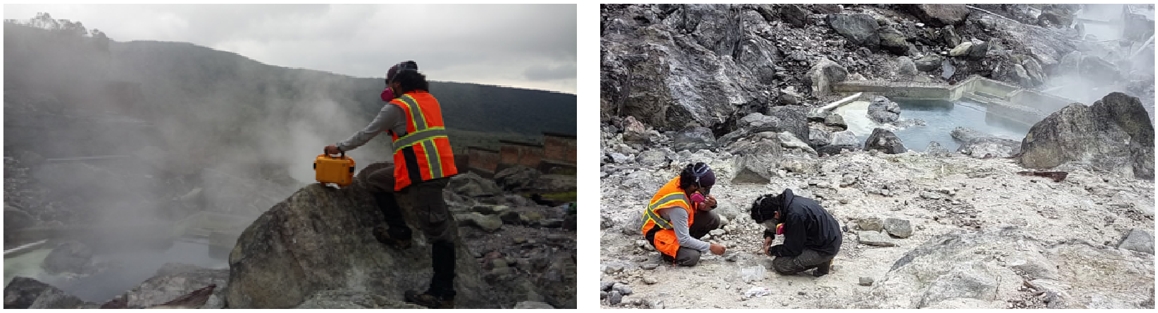 Monitoreo de las fuentes termales y campos fumarólicos asociados al complejo volcánico Chiles - Cerro Negro