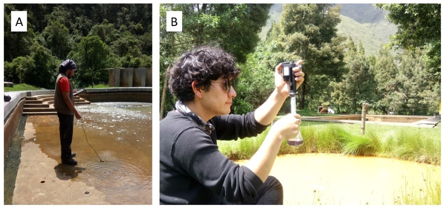 Campaña de medición y muestreo en las fuentes termales del complejo volcánico Pichincha