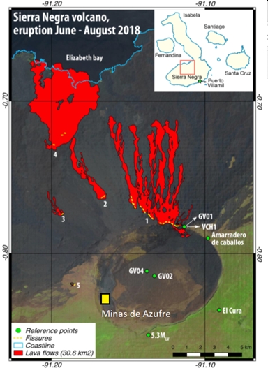 Trabajos de vigilancia en la caldera del Volcán Sierra Negra Isla Isabela (Galápagos), noviembre 2019