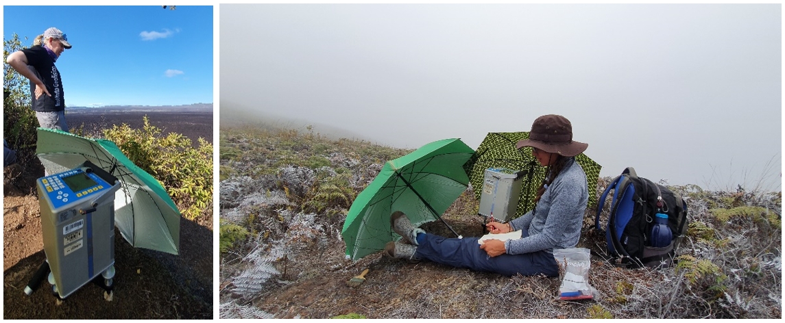 Campaña de gravimetría en el volcán Sierra Negra