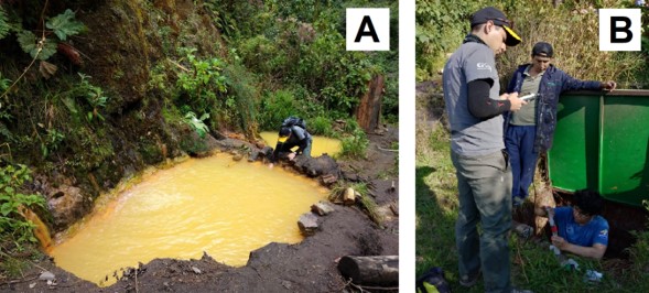 Monitoreo de fuentes termales en las inmediaciones del volcán Tungurahua