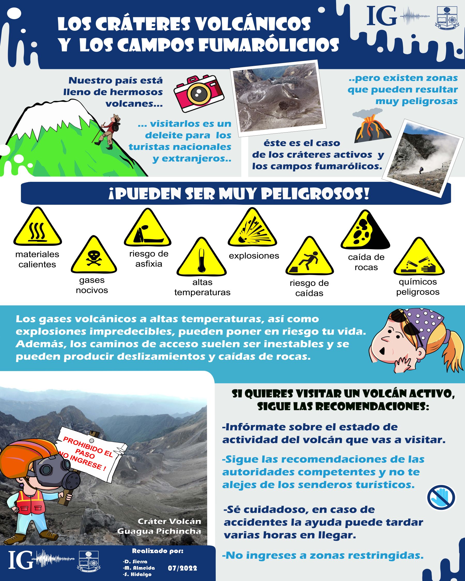 Infografía Ingreso Cráter Volcánico Activo