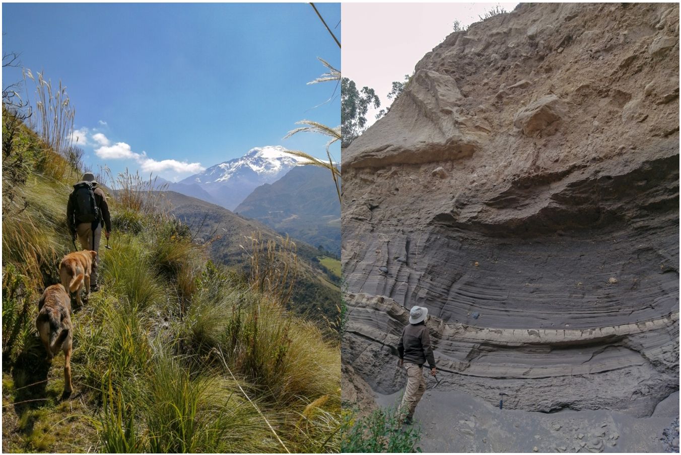 El IGEPN y el IRD realizaron trabajos de campo en los flancos altos del volcán Nevado Cayambe para identificar sus erupciones pasadas