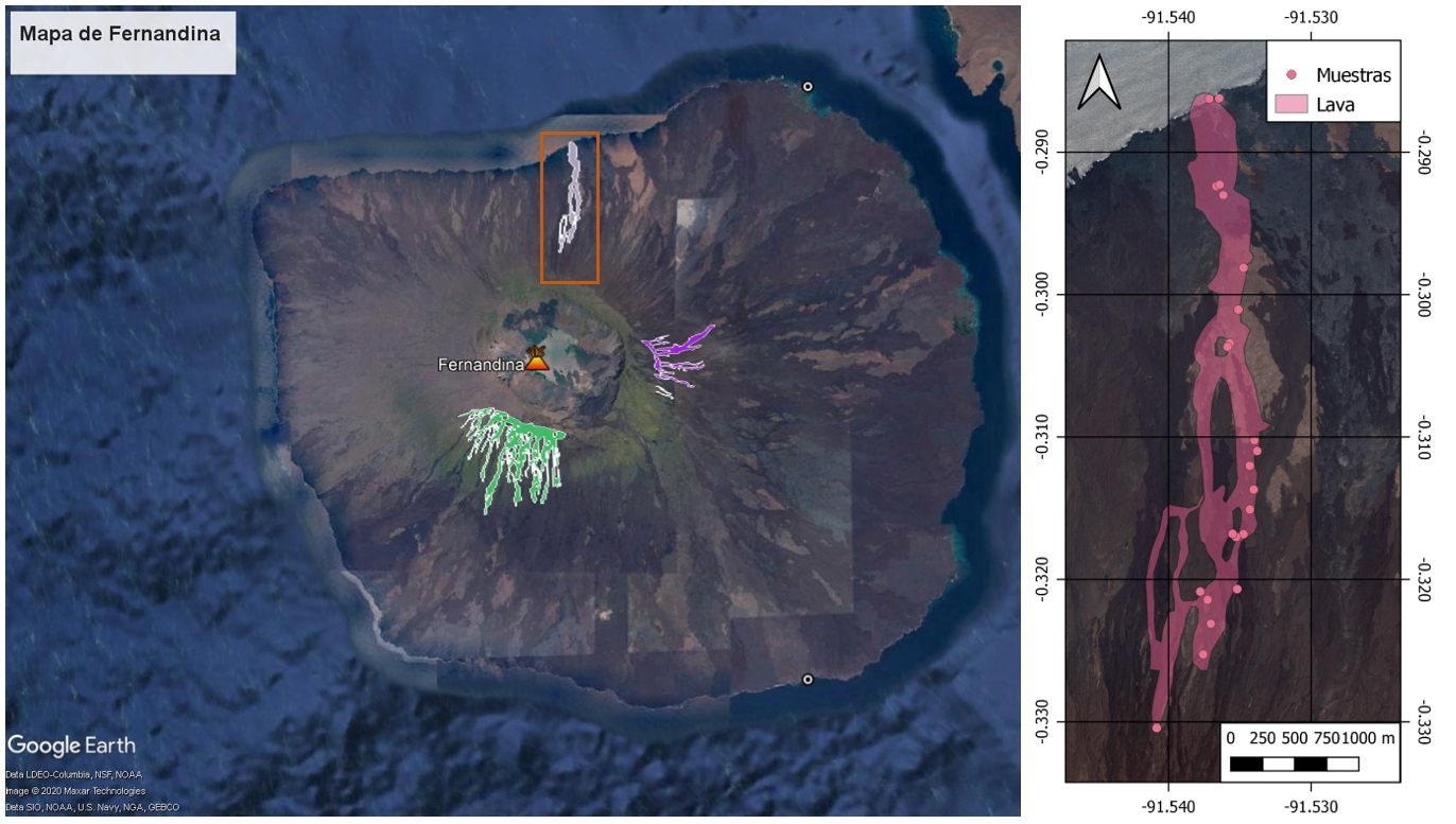 Primer estudio de campo sobre la erupción de 2018 del volcán La Cumbre, Isla Fernandina – Galápagos