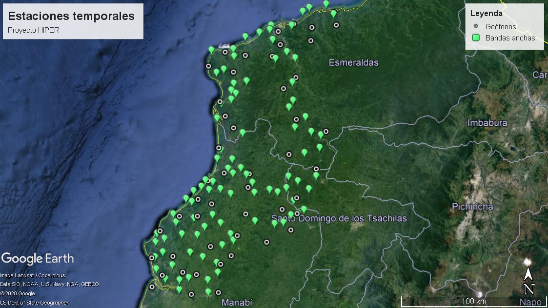 Misión HIPER21: recolección de datos y mantenimiento de las estaciones temporales en las provincias de Manabí y Esmeraldas