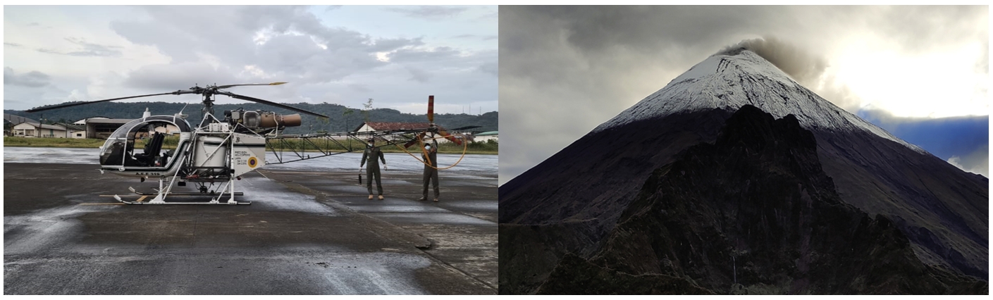 Trabajos de mantenimiento y vigilancia del volcán Sangay (del 30 de marzo al 02 de abril de 2021)