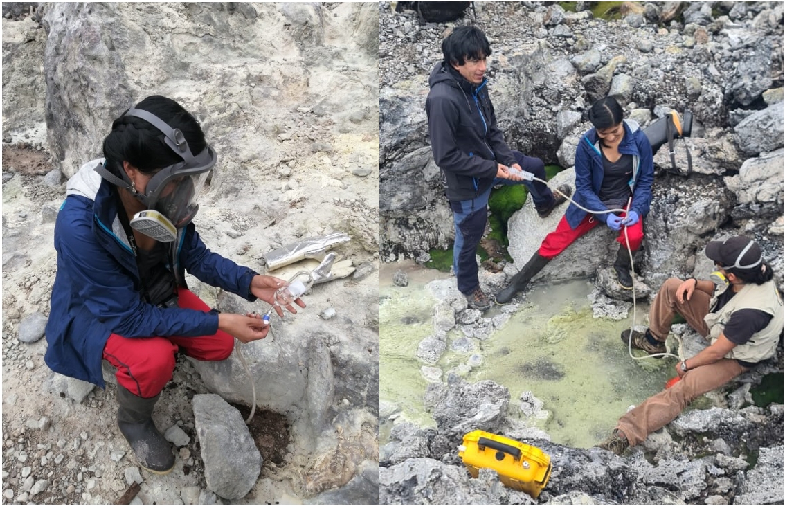 Trabajos de monitoreo de la actividad superficial del complejo volcánico Chiles - Cerro Negro