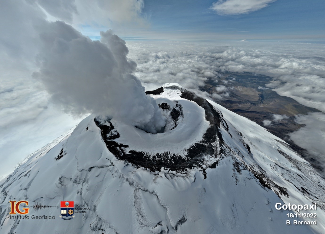 Vigilancia volcánica con drones en el Cotopaxi