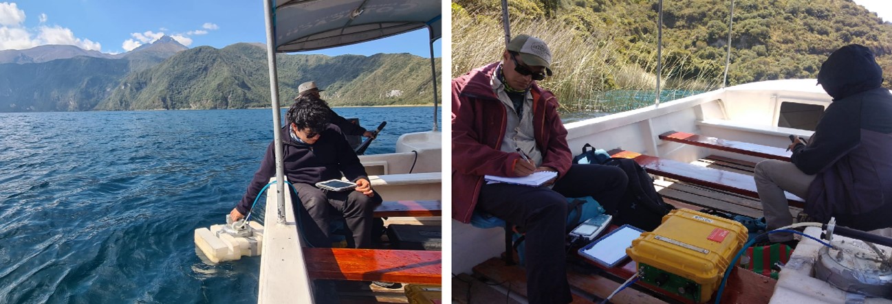 Campaña de medición de CO2 difuso en la Laguna de Cuicocha