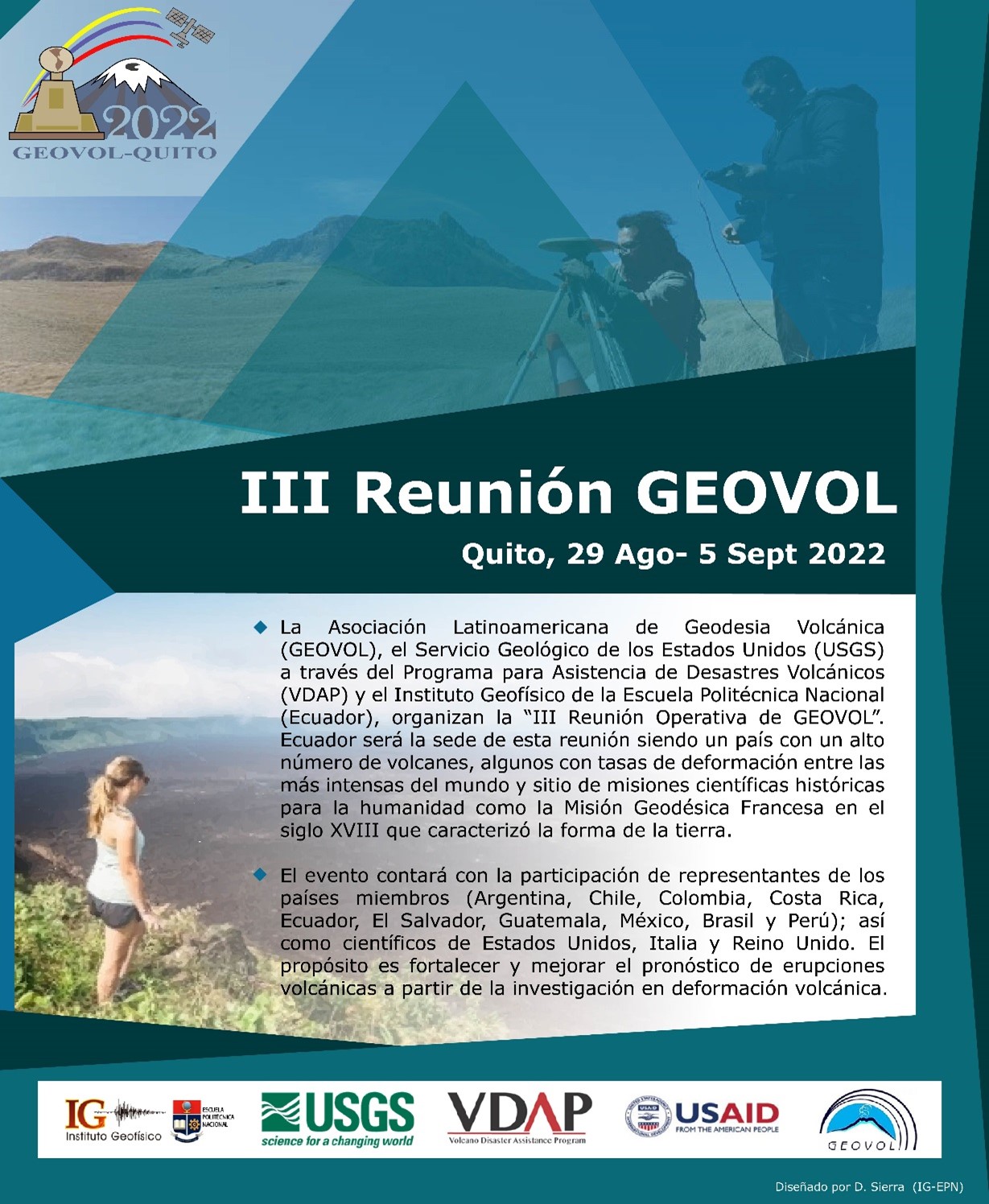 III Reunión Operativa de la Asociación Latinoamericana de Geodesia Volcánica, GEOVOL 2022, a realizarse en Quito-Ecuador