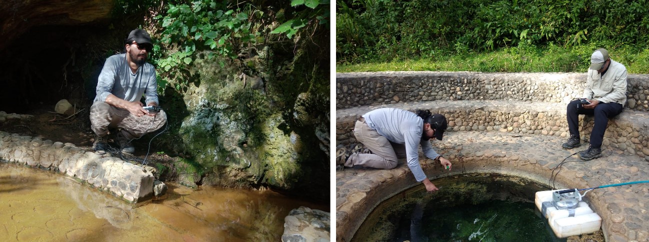 Monitoreo de fuentes termales en Tangalí y Peguche (Provincia de Imbabura)