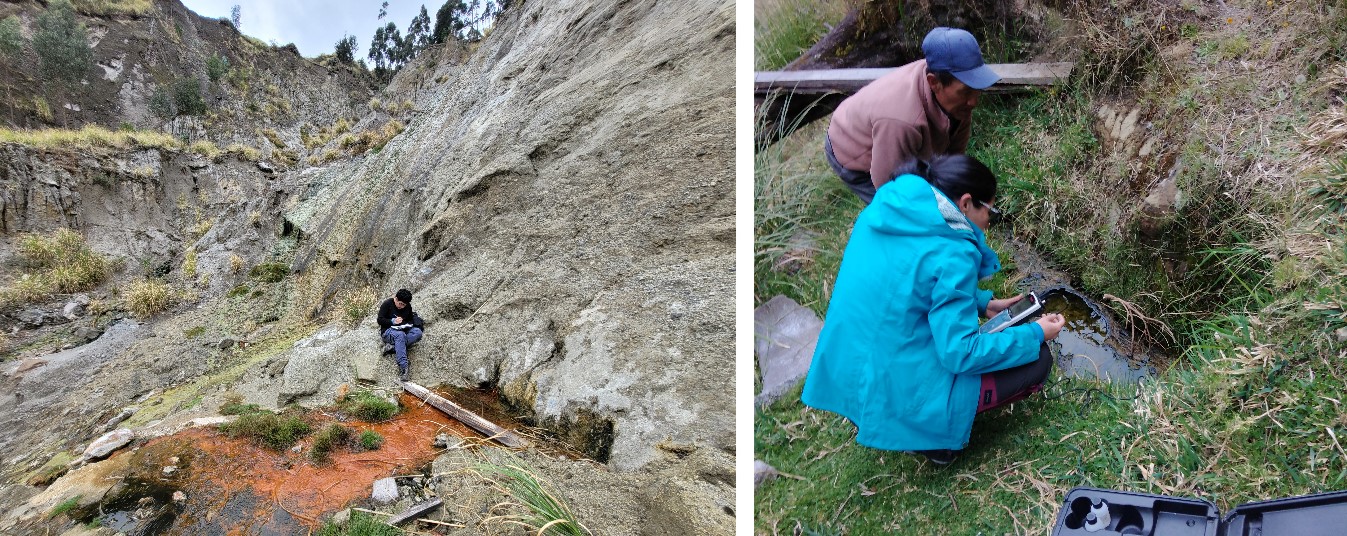 Inventario de Fuentes Termales en el volcán Quilotoa