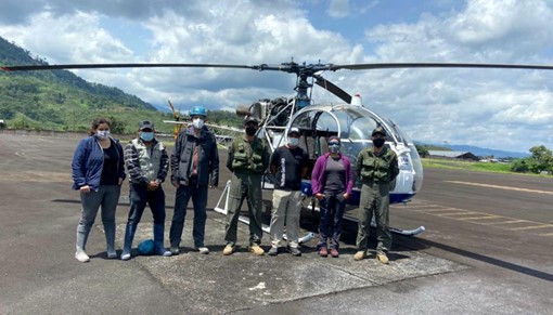 Trabajos de vigilancia volcánica y mantenimiento de la estación multiparamétrica del volcán Sangay