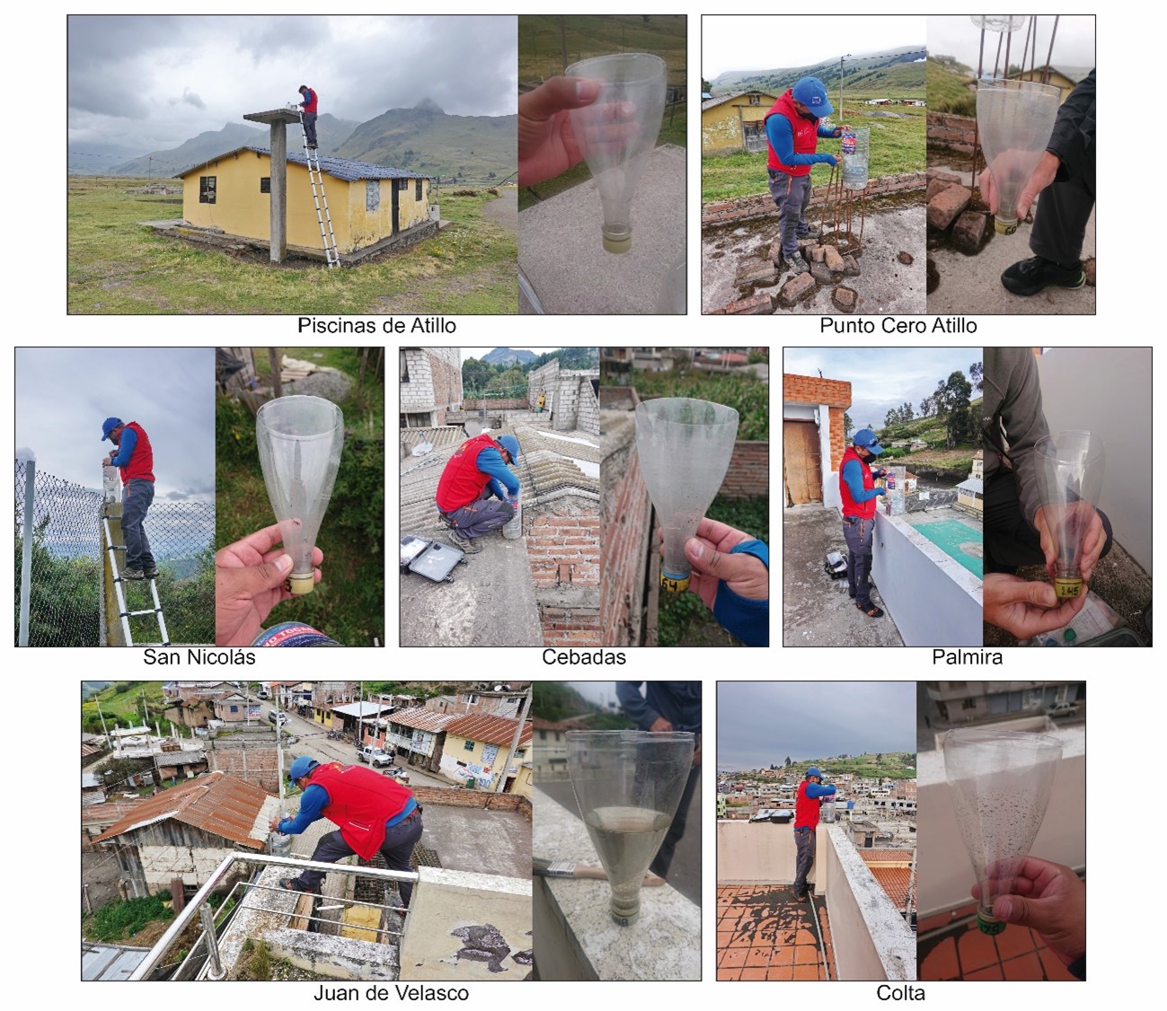 Mantenimiento de la red de cenizómetros del volcán Sangay y taller de capacitación sobre peligros sísmicos y volcánicos en la comunidad Chauzan San Alfonso, cantón Guamote
