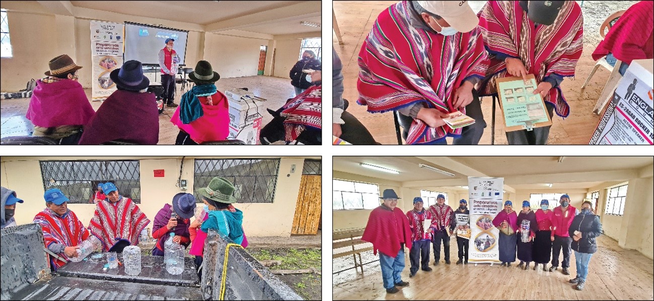 Mantenimiento de la red de cenizómetros del volcán Sangay y taller interactivo sobre peligros sísmicos y volcánicos en el centro parroquial de Cebadas, cantón Guamote (provincia de Chimborazo)