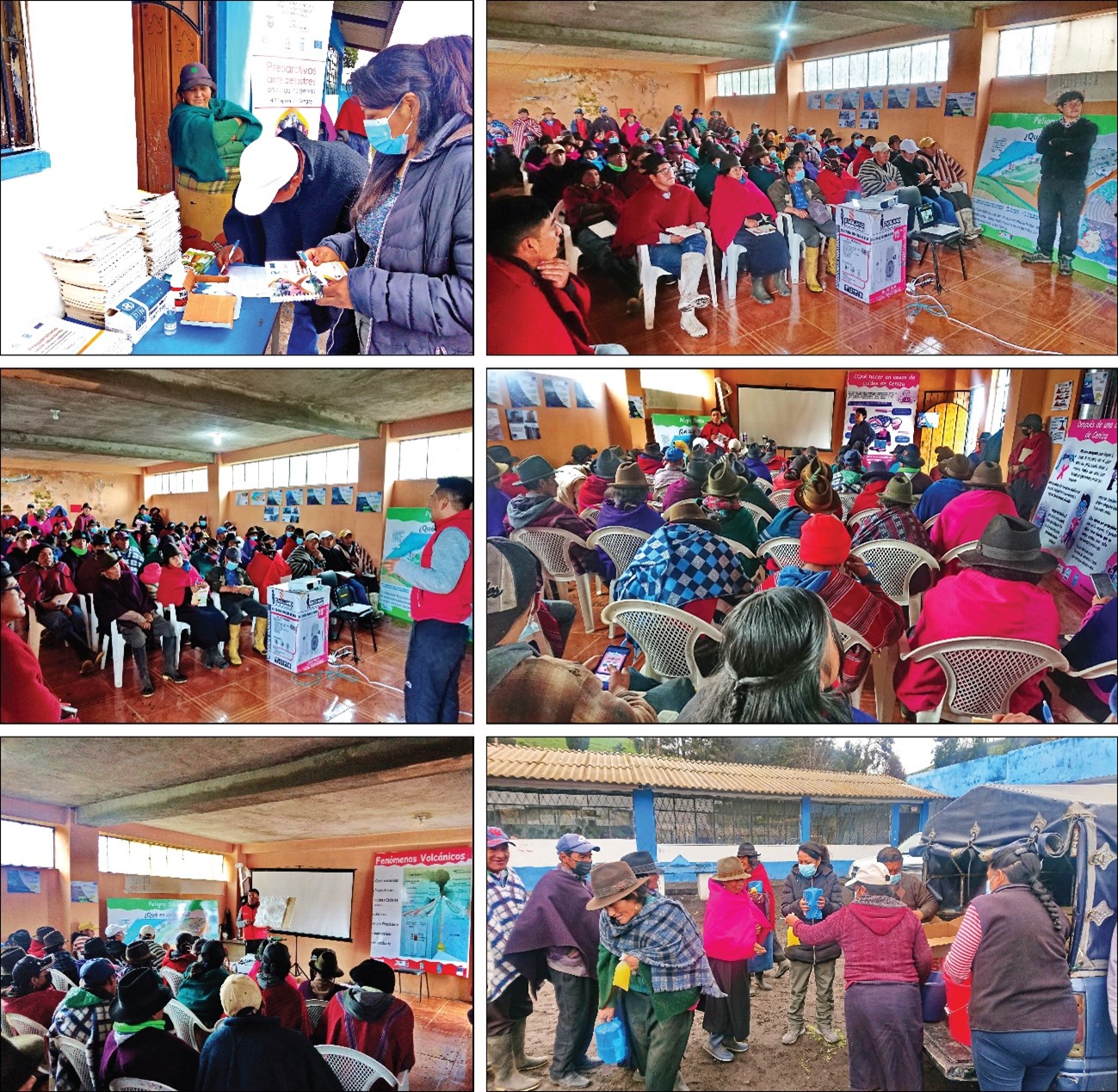 Taller Interactivo sobre Peligros Sísmicos y Volcánicos con las comunidades de Illbug Utucún e Ishbug Curiquinga, Cantón Guamote y Mantenimiento de la red de cenizómetros del volcán Sangay