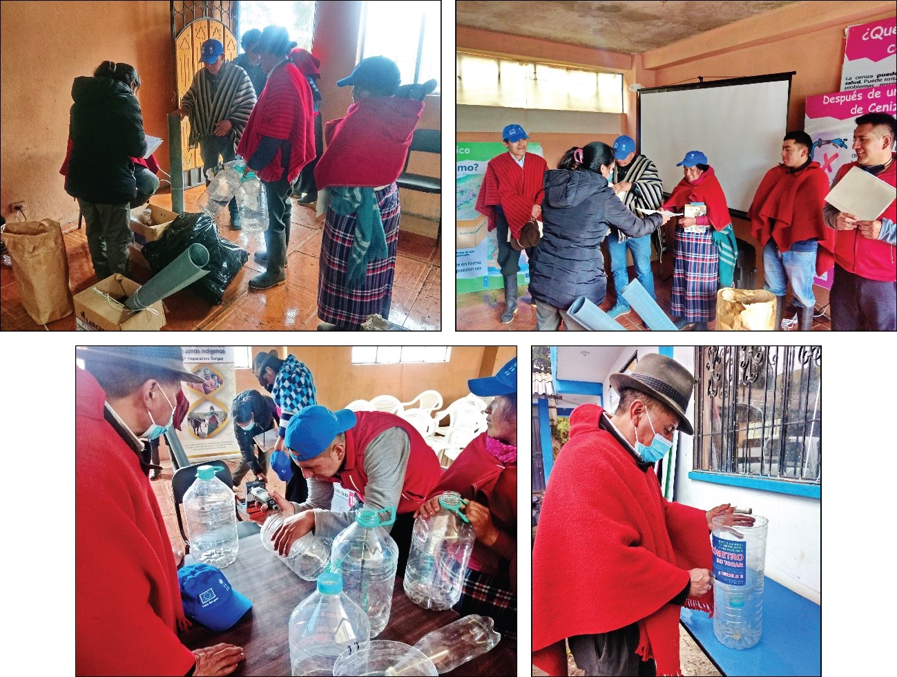 Taller Interactivo sobre Peligros Sísmicos y Volcánicos con las comunidades de Illbug Utucún e Ishbug Curiquinga, Cantón Guamote y Mantenimiento de la red de cenizómetros del volcán Sangay