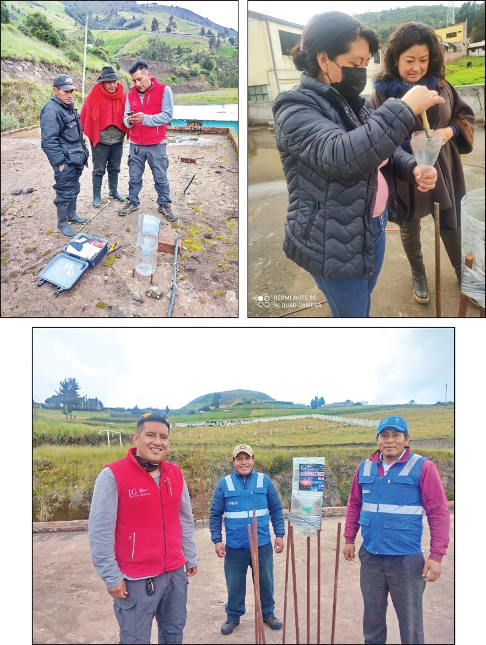 Taller Interactivo sobre Peligros Sísmicos y Volcánicos con las comunidades de Illbug Utucún e Ishbug Curiquinga, Cantón Guamote y Mantenimiento de la red de cenizómetros del volcán Sangay