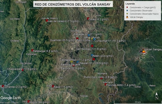 Taller interactivo sobre peligros sísmicos y volcánicos con la comunidad de Palmira Dávalos, cantón Guamote y mantenimiento de la red de cenizómetros del volcán Sangay