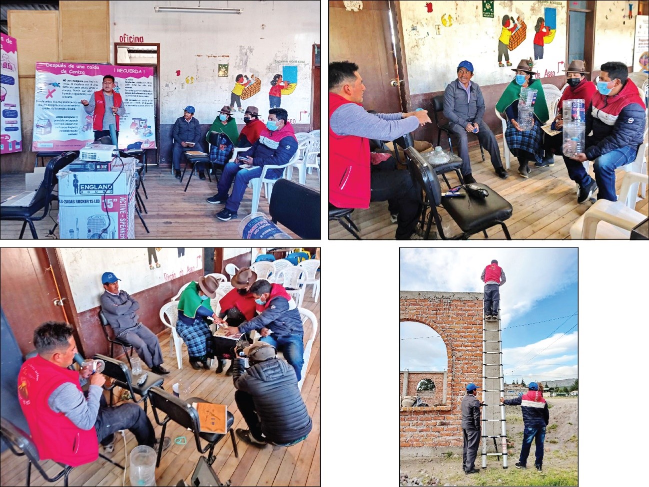 Taller interactivo sobre peligros sísmicos y volcánicos con la comunidad de Palmira Dávalos, cantón Guamote y mantenimiento de la red de cenizómetros del volcán Sangay