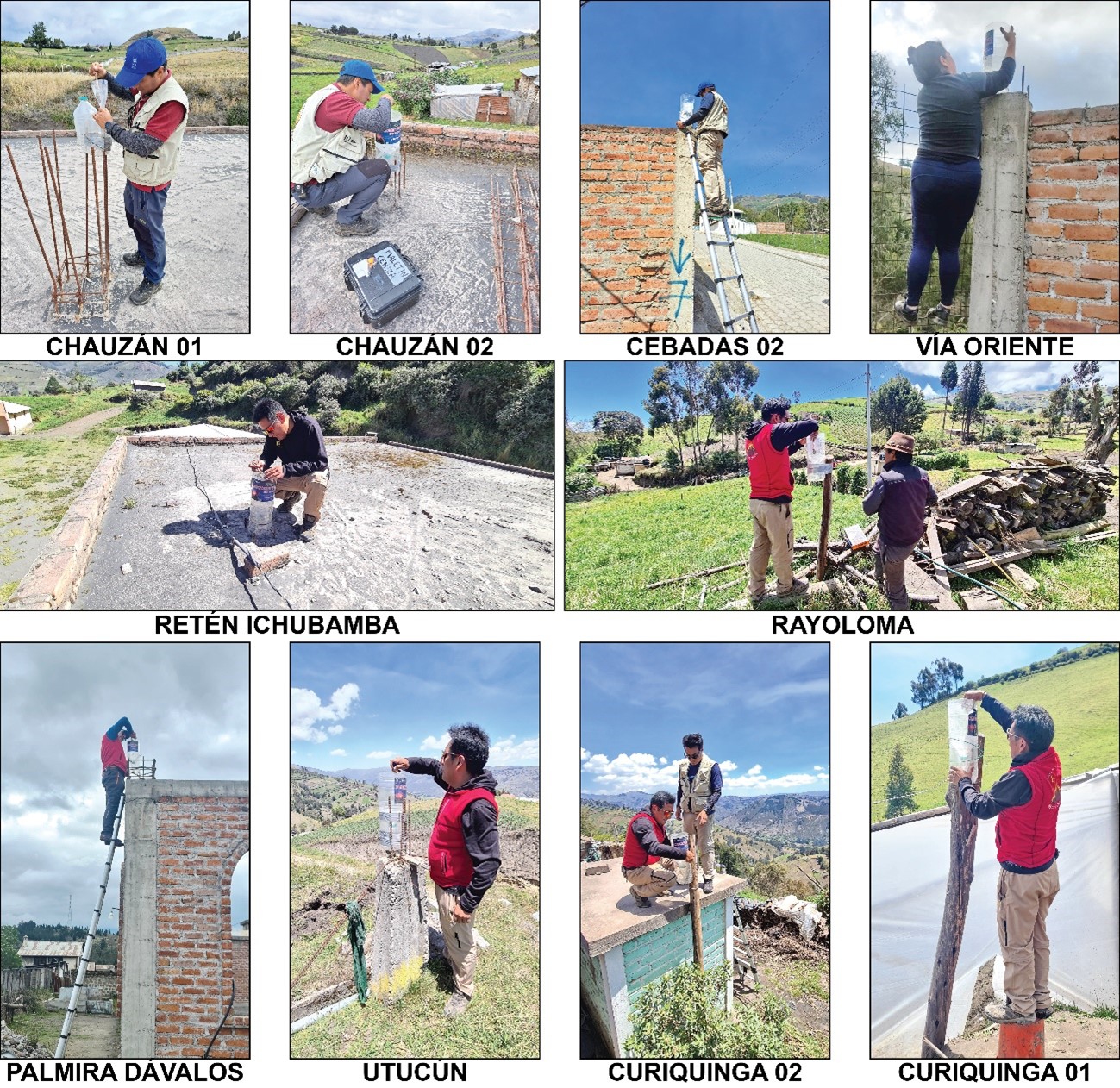 Taller interactivo sobre peligros sísmicos y volcánicos con las comunidades del Centro Parroquial de Palmira y Atapo Santa Cruz, cantón Guamote. recolección de muestras de ceniza y mantenimiento de la red de cenizómetros del volcán Sangay