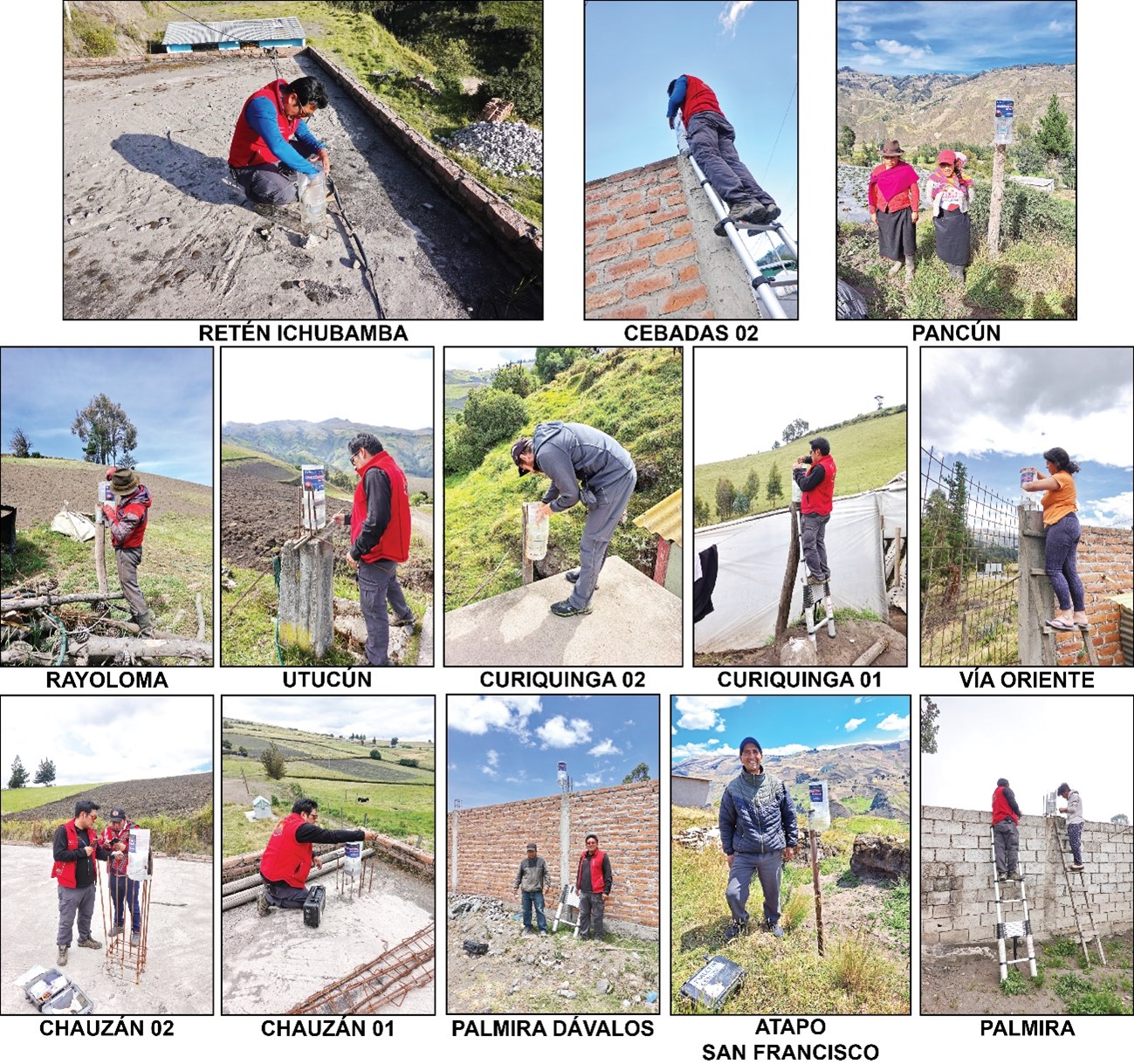Taller interactivo sobre peligros sísmicos y volcánicos con la comunidad de San Antonio de Cebadas, cantón Guamote. Recolección de ceniza y mantenimiento de la red de cenizómetros del volcán Sangay