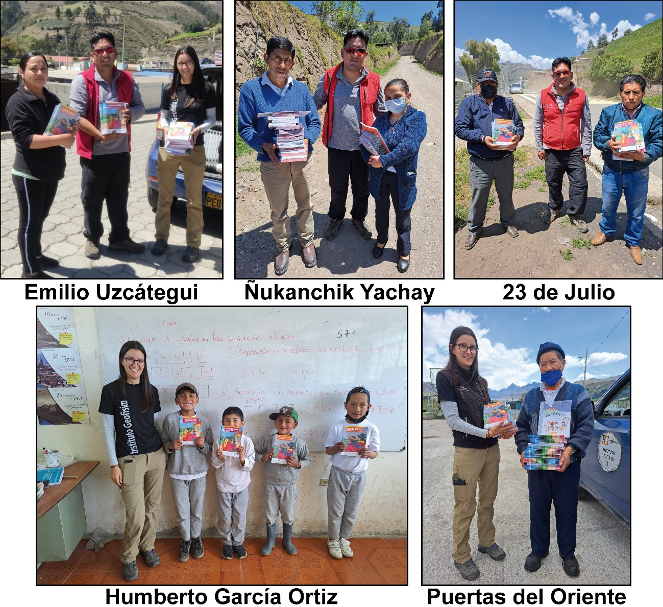 Seguimiento y retroalimentación con docentes de las UE y ténicos de las UGR de la provincia de Chimborazo para facilitar talleres interactivos sobre peligros sísmicos y volcánicos