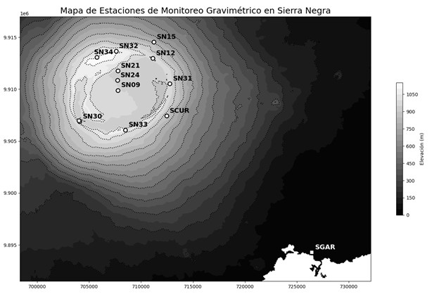 Campaña de gravimetría asociada al reciente proceso eruptivo del volcán Sierra Negra