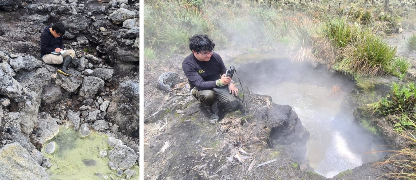 Monitoreo de fuentes termales en el complejo volcánico Chiles - Cerro Negro