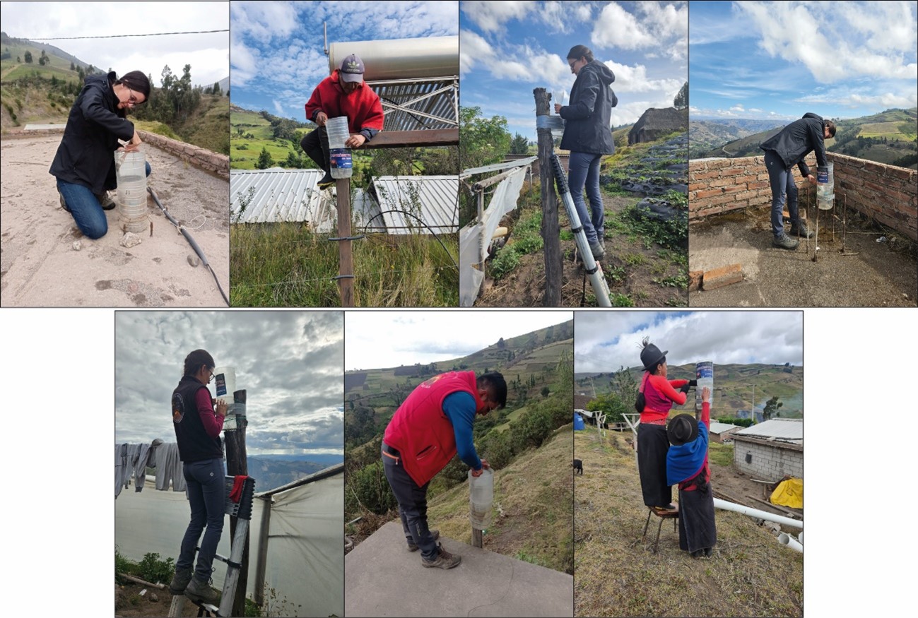 Recolección de Ceniza y Mantenimiento de la Red de Cenizómetros del volcán Sangay, provincia de Chimborazo