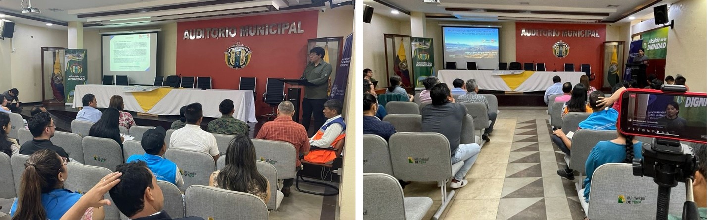 Participación del IG-EPN en el conversatorio: “Peligros ante el proceso eruptivo del volcán Cotopaxi”, en la ciudad de Tena