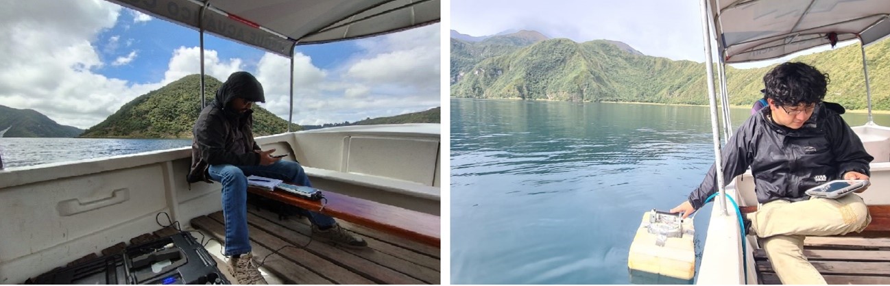 Campaña de medición de CO2 difuso en la Laguna de Cuicocha