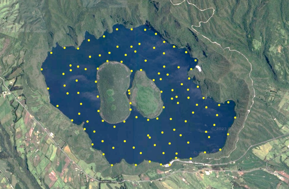 Campaña de medición de CO2 difuso en la laguna de Cuicocha