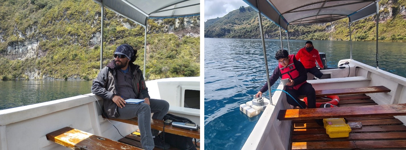 Campaña de medición de CO2 difuso en la laguna de Cuicocha - Octubre 2023