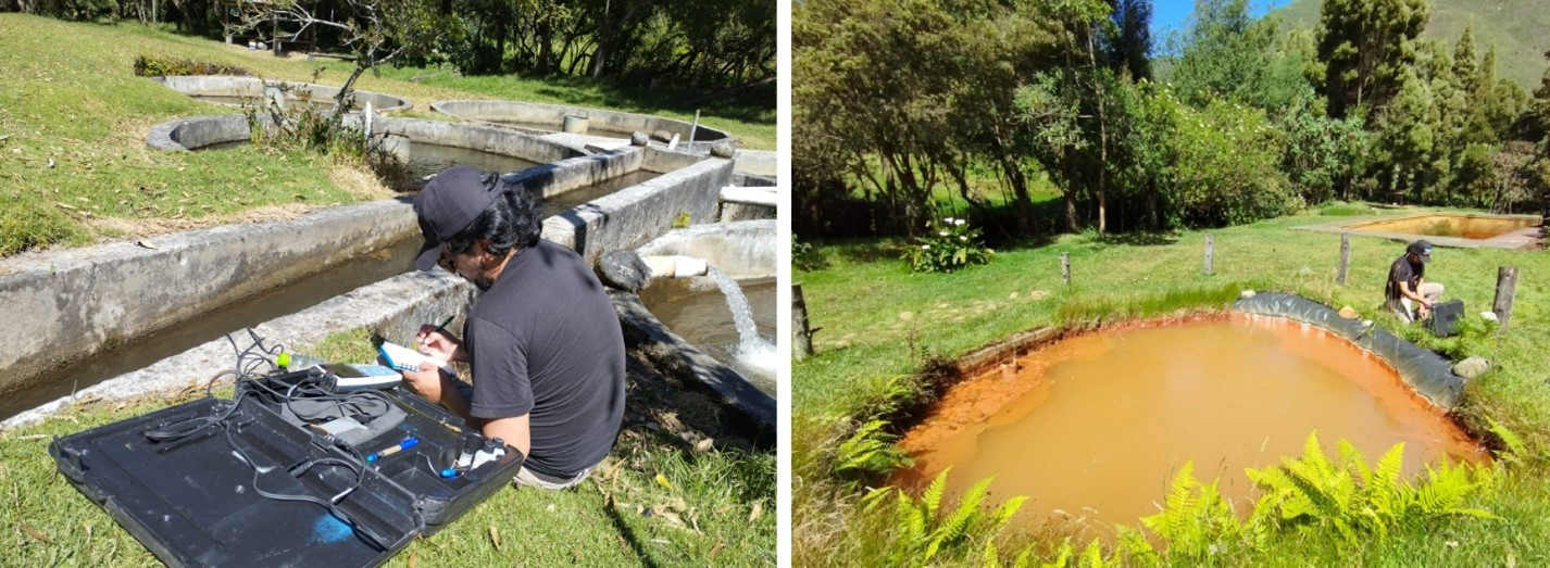 Medición de parámetros fisicoquímicos en aguas termales distales del Complejo Volcánico Pichincha