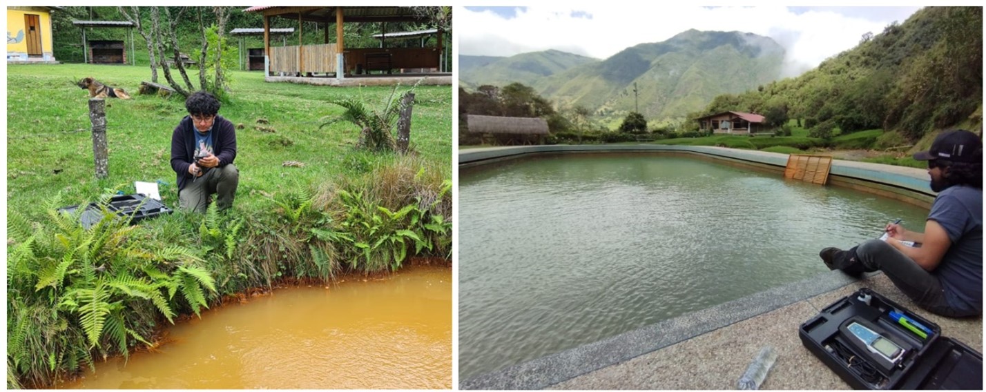 Medición de parámetros fisicoquímicos en fuentes termales distales del Complejo Volcánico Pichincha