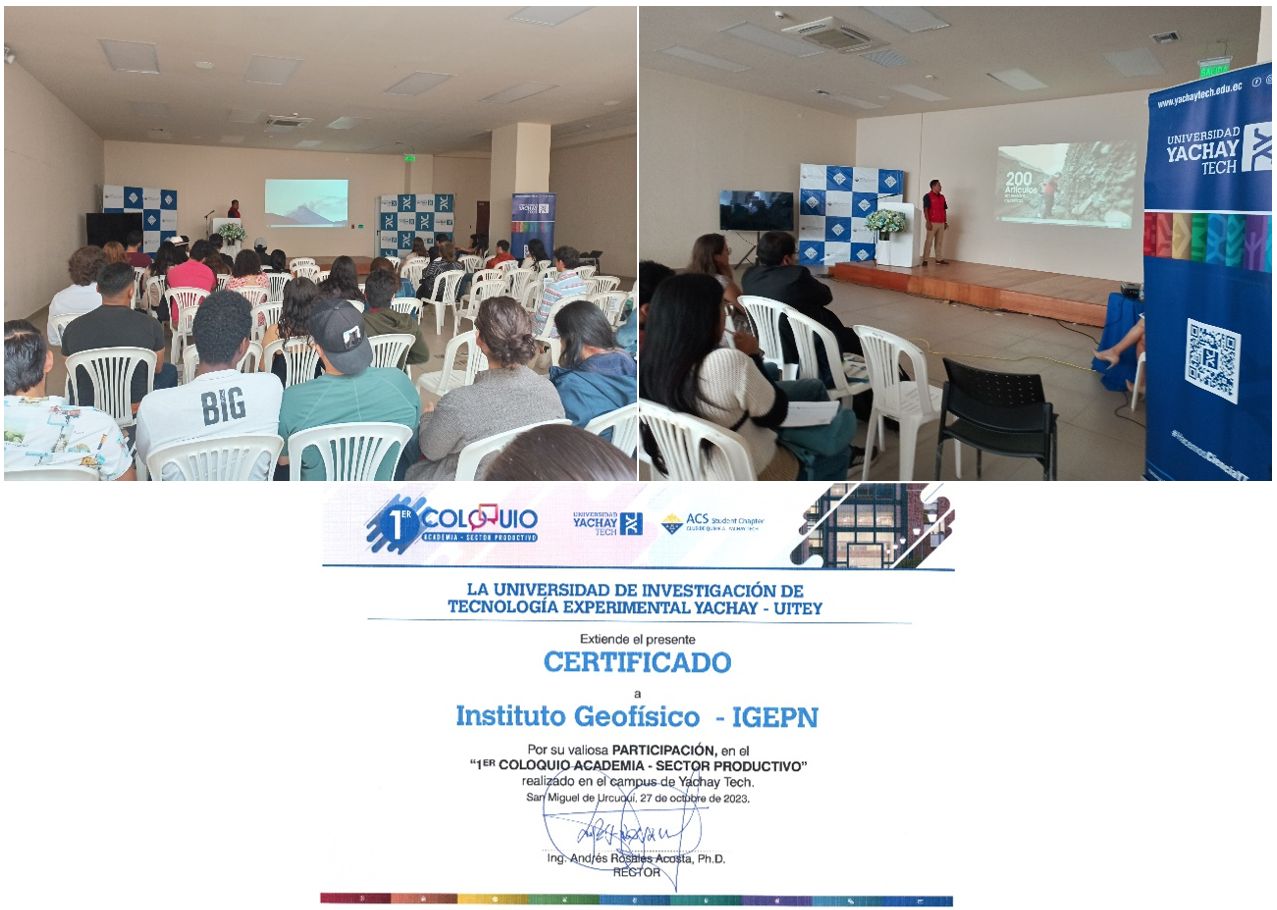 Participación del IG-EPN en el '1er Coloquio Academia - Sector Productivo' organizado por la Universidad Yachay Tech