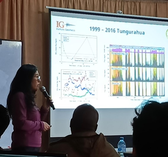 Desarrollo del primer día de capacitación dentro del 7mo taller de gases volcánicos NOVAC