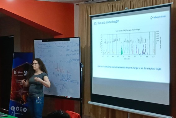 Desarrollo del segundo día de capacitación dentro del 7mo taller de gases volcánicos NOVAC