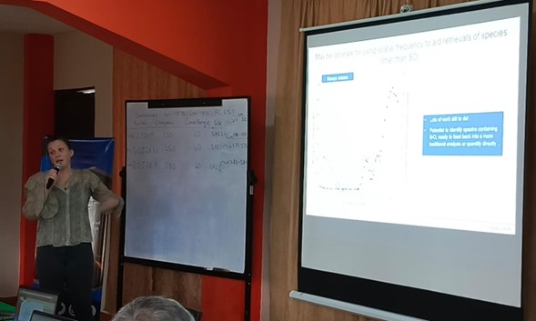 Desarrollo del tercer día de capacitación dentro del 7mo taller de gases volcánicos NOVAC