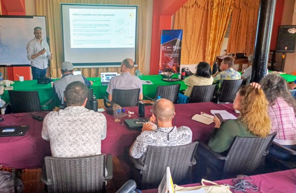 Desarrollo del cuarto día de capacitación dentro del 7mo taller de gases volcánicos NOVAC